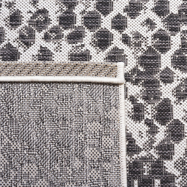 Safavieh Courtyard Contemporary Power-loomed Area Rug - Stylish Abstract Design For Modern Spaces Grey ,Black 88% Polypropylene,12% Polyester Cy8162-53712-29