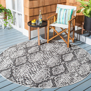 Safavieh Courtyard Contemporary Power-loomed Area Rug - Stylish Abstract Design For Modern Spaces Grey ,Black 88% Polypropylene,12% Polyester Cy8162-53712-29