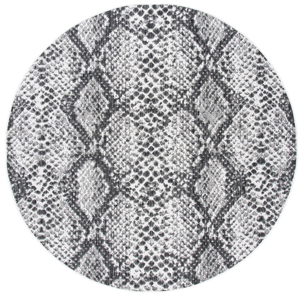 Safavieh Courtyard Contemporary Power-loomed Area Rug - Stylish Abstract Design For Modern Spaces Grey ,Black 88% Polypropylene,12% Polyester Cy8162-53712-29