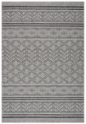 Safavieh Courtyard Power Loomed Indoor/Outdoor Rug – Modern Geometric Design For Stylish Decor Solutions Black ,Grey 85.4% Polypropylene,10.4% Polyester,4.2% Latex Cy8168-37621-27
