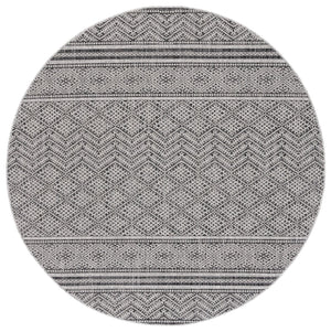 Safavieh Courtyard Power Loomed Indoor/Outdoor Rug – Modern Geometric Design For Stylish Decor Solutions Black ,Grey 85.4% Polypropylene,10.4% Polyester,4.2% Latex Cy8168-37621-27