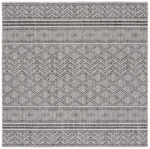 Safavieh Courtyard Power Loomed Indoor/Outdoor Rug – Modern Geometric Design For Stylish Decor Solutions Black ,Grey 85.4% Polypropylene,10.4% Polyester,4.2% Latex Cy8168-37621-27