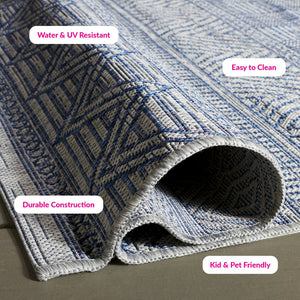 Safavieh Courtyard Indoor/Outdoor Area Rug - Elegant Geometric Design In Beige And Green For Any Space Beige ,Green 88% Polypropylene,12% Polyester Cy8196-55712-28