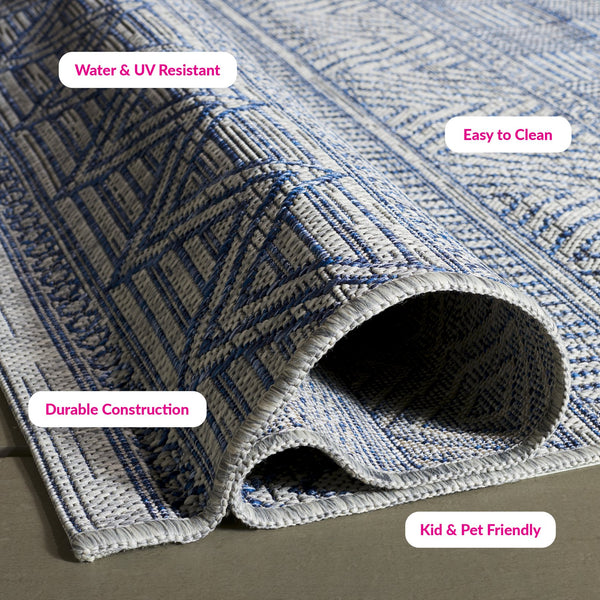 Safavieh Courtyard Indoor/Outdoor Area Rug - Elegant Geometric Design In Beige And Green For Any Space Beige ,Green 88% Polypropylene,12% Polyester Cy8196-55712-28