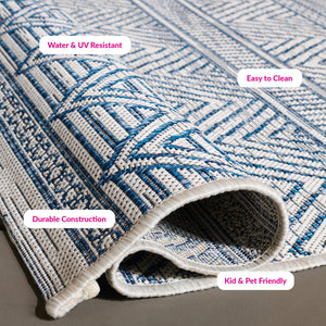 Safavieh Courtyard Indoor/Outdoor Area Rug - Elegant Geometric Design In Beige And Green For Any Space Beige ,Green 88% Polypropylene,12% Polyester Cy8196-55712-28