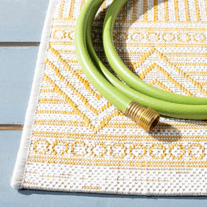 Safavieh Courtyard Indoor/Outdoor Area Rug - Elegant Geometric Design In Beige And Green For Any Space Beige ,Green 88% Polypropylene,12% Polyester Cy8196-55712-28