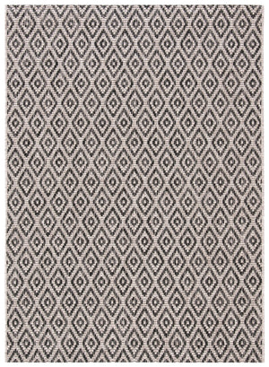 Safavieh Courtyard Stylish Geometric Area Rug For Indoor And Outdoor Spaces - Elegant Comfort And Durability Beige ,Black 88% Polypropylene,12% Polyester Cy8218-36612-5