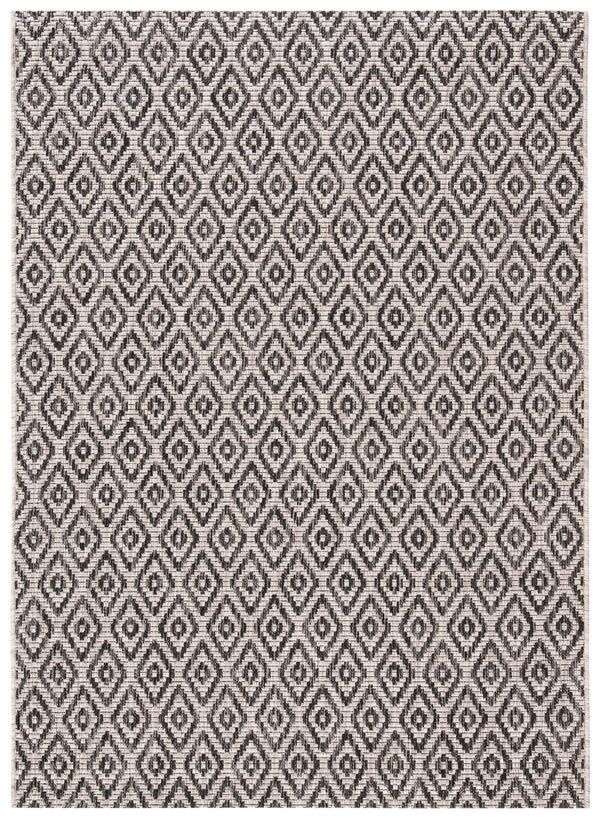 Safavieh Courtyard Stylish Geometric Area Rug For Indoor And Outdoor Spaces - Elegant Comfort And Durability Beige ,Black 88% Polypropylene,12% Polyester Cy8218-36612-5