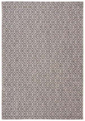 Safavieh Courtyard Stylish Geometric Area Rug For Indoor And Outdoor Spaces - Elegant Comfort And Durability Beige ,Black 88% Polypropylene,12% Polyester Cy8218-36612-5