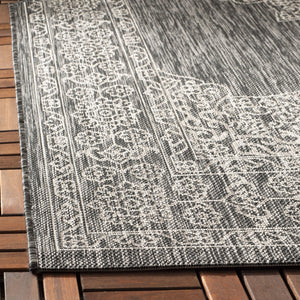 Safavieh Coutyard Elegant Grey And Navy Area Rug – Durable, Oeko Tex Certified, Stunning Design For Home Decor Grey ,Navy 88% Polypropylene,12% Polyester Cy8232-36812-7r