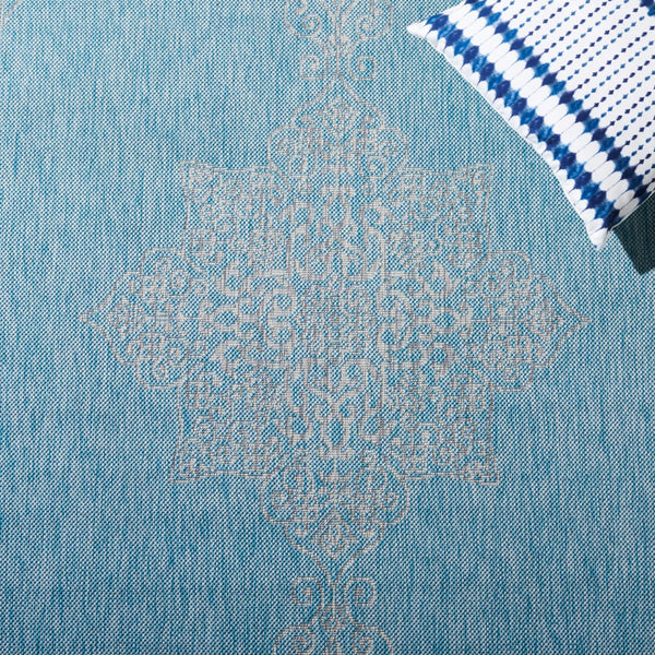 Safavieh Coutyard Elegant Grey And Navy Area Rug – Durable, Oeko Tex Certified, Stunning Design For Home Decor Grey ,Navy 88% Polypropylene,12% Polyester Cy8232-36812-7r