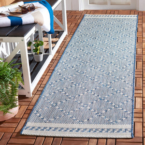 Safavieh Courtyard Exquisite Powerloomed Area Rug – Sophisticated Navy/Ivory Design For Indoor/Outdoor Spaces Navy ,Ivory 88% Polypropylene,12% Polyester Cy8234-534-810
