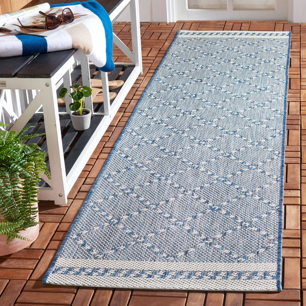 Safavieh Courtyard Exquisite Powerloomed Area Rug – Sophisticated Navy/Ivory Design For Indoor/Outdoor Spaces Navy ,Ivory 88% Polypropylene,12% Polyester Cy8234-534-810