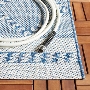 Safavieh Courtyard Exquisite Powerloomed Area Rug – Sophisticated Navy/Ivory Design For Indoor/Outdoor Spaces Navy ,Ivory 88% Polypropylene,12% Polyester Cy8234-534-810