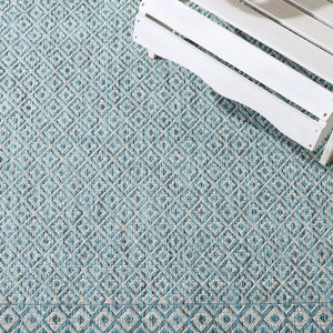 Safavieh Courtyard Exquisite Grey And Blue Area Rug – Stylish, Durable, Oeko-tex Certified For Indoor & Outdoor Use Grey ,Black 85.4% Polypropylene,10.4% Polyester,4.2% Latex Cy8235-37612-3