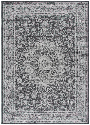 Safavieh Courtyard Exquisite Medium Area Rug - Timeless Design, Durable Craftsmanship For Indoor/Outdoor Use Grey ,Black 88% Polypropylene,12% Polyester Cy8245-37621-5