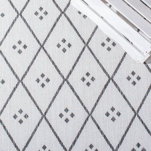 Safavieh Courtyard Elegant Geometric Pattern Area Rug For Modern Homes - Versatile Indoor/Outdoor Decor Ivory ,Black 88% Polypropylene,12% Polyester Cy8303-536-7r