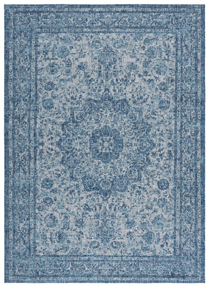 Safavieh Courtyard Elegant Area Rug - Stylish, Durable, And Versatile Design For Home Or Outdoor Spaces Navy ,Grey 88% Polypropylene,12% Polyester Cy8334-35821-6