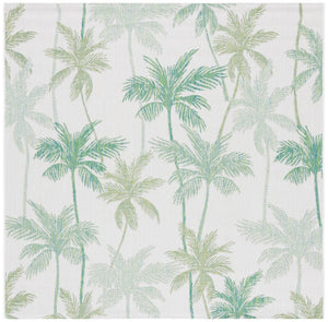 Safavieh Courtyard  8354 CY8354 Power Loomed Indoor / Outdoor Rug Ivory / Green CY8354-55712-7SQ