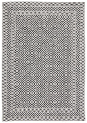 Safavieh Courtyard Timeless Elegance Power-loomed Area Rug With Geometric Design For Indoor & Outdoor Spaces Grey ,Black 88% Polypropylene,12% Polyester Cy8364-37612-7sq