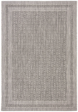 Safavieh Courtyard Timeless Elegance Power-loomed Area Rug With Geometric Design For Indoor & Outdoor Spaces Grey ,Black 88% Polypropylene,12% Polyester Cy8364-37612-7sq