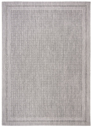 Safavieh Courtyard Timeless Elegance Power-loomed Area Rug With Geometric Design For Indoor & Outdoor Spaces Grey ,Black 88% Polypropylene,12% Polyester Cy8364-37612-7sq