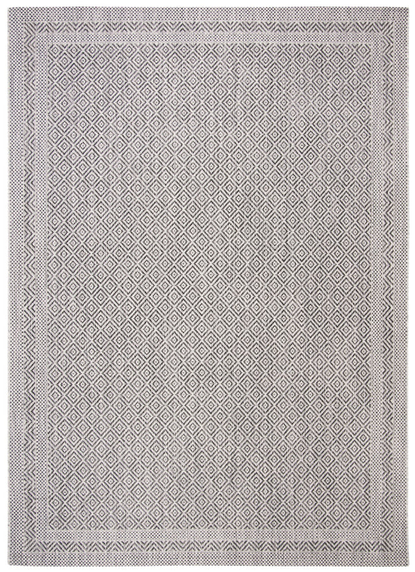 Safavieh Courtyard Timeless Elegance Power-loomed Area Rug With Geometric Design For Indoor & Outdoor Spaces Grey ,Black 88% Polypropylene,12% Polyester Cy8364-37612-7sq