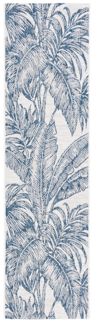 Safavieh Courtyard Exquisite Botanical Area Rug – Indoor/Outdoor Versatile Elegance For Any Space Ivory ,Navy 88% Polypropylene,12% Polyester Cy8373-534-4