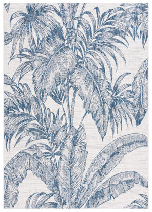 Safavieh Courtyard Cy8373 PowerLoomed Indoor / Outdoor Rug Ivory / Navy CY8373-534-5