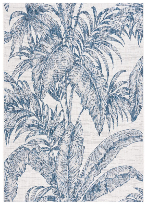 Safavieh Courtyard Cy8373 PowerLoomed Indoor / Outdoor Rug Ivory / Navy CY8373-534-5