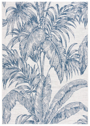 Safavieh Courtyard Exquisite Botanical Area Rug – Indoor/Outdoor Versatile Elegance For Any Space Ivory ,Navy 88% Polypropylene,12% Polyester Cy8373-534-4