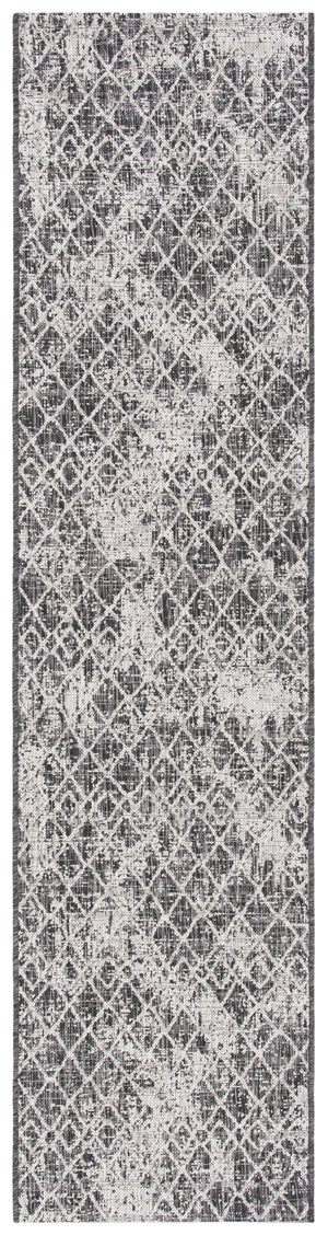 Safavieh Courtyard Contemporary Area Rug - Elegant Black And Grey Geometric Design For Indoor & Outdoor Spaces Black ,Grey 88% Polypropylene,12% Polyester Cy8380-37621-29