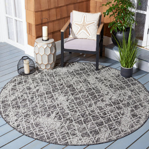 Safavieh Courtyard Contemporary Area Rug - Elegant Black And Grey Geometric Design For Indoor & Outdoor Spaces Black ,Grey 88% Polypropylene,12% Polyester Cy8380-37621-29