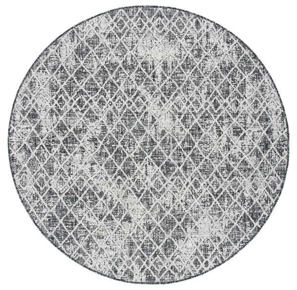 Safavieh Courtyard Contemporary Area Rug - Elegant Black And Grey Geometric Design For Indoor & Outdoor Spaces Black ,Grey 88% Polypropylene,12% Polyester Cy8380-37621-29