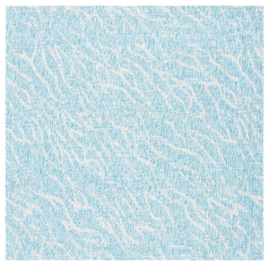 Safavieh Courtyard Abstract Indoor/Outdoor Rug - Stylish Aqua And Grey Design For Hallways And Entryways Aqua ,Grey 88% Polypropylene,12% Polyester Cy8382-37121-5