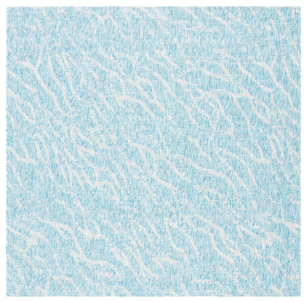 Safavieh Courtyard Abstract Indoor/Outdoor Rug - Stylish Aqua And Grey Design For Hallways And Entryways Aqua ,Grey 88% Polypropylene,12% Polyester Cy8382-37121-5
