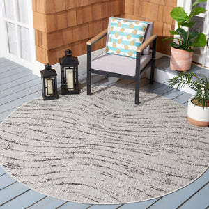 Safavieh Courtyard Contemporary Area Rug - Plush Comfort And Elegant Design For Versatile Indoor/Outdoor Use Ivory ,Grey 88% Polypropylene,12% Polyester Cy8384-37612-7r