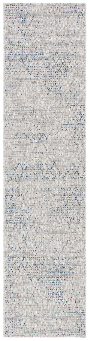 Safavieh Courtyard Elegant Area Rug - Modern Abstract Design, Durable Indoor/Outdoor, Oeko-tex Certified Quality Grey ,Navy 88% Polypropylene,12% Polyester Cy8385-36812-5