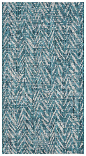 Safavieh Courtyard Power Loomed Indoor/Outdoor Area Rug In Grey And Black – Modern Chevron Design Elegance Grey ,Black 88% Polypropylene,12% Polyester Cy8387-37612-29