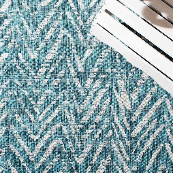 Safavieh Courtyard Power Loomed Indoor/Outdoor Area Rug In Grey And Black – Modern Chevron Design Elegance Grey ,Black 88% Polypropylene,12% Polyester Cy8387-37612-29