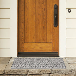 Safavieh Courtyard Power Loomed Indoor/Outdoor Area Rug In Grey And Black – Modern Chevron Design Elegance Grey ,Black 88% Polypropylene,12% Polyester Cy8387-37612-29