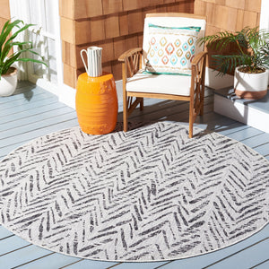 Safavieh Courtyard Power Loomed Indoor/Outdoor Area Rug In Grey And Black – Modern Chevron Design Elegance Grey ,Black 88% Polypropylene,12% Polyester Cy8387-37612-29