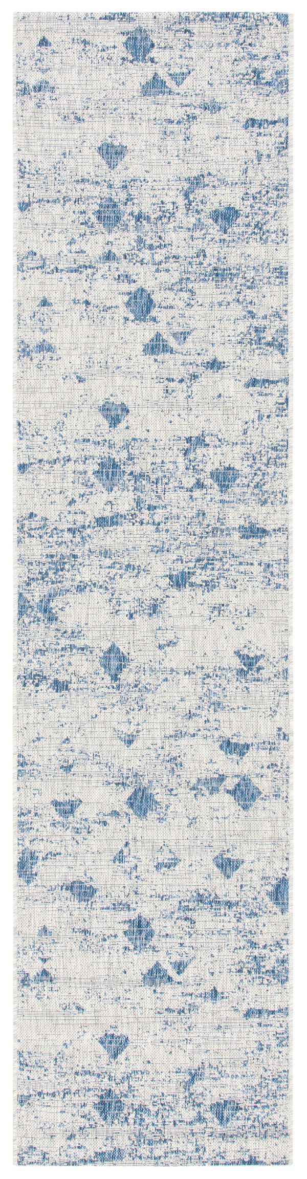 Safavieh Courtyard Contemporary Area Rug With Abstract Diamond Motifs - Perfect For Indoor And Outdoor Spaces Grey ,Navy 88% Polypropylene,12% Polyester Cy8388-36812-29