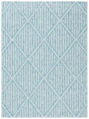 Safavieh Courtyard Elegant Diamond Pattern Indoor/Outdoor Area Rug – Durable, Stylish, And Oeko-tex Certified Aqua ,Grey 88% Polypropylene,12% Polyester Cy8392-37121-5