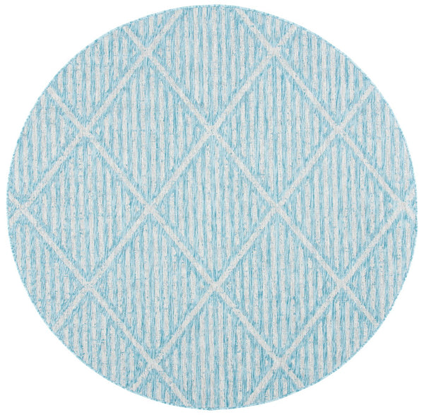 Safavieh Courtyard Elegant Diamond Pattern Indoor/Outdoor Area Rug – Durable, Stylish, And Oeko-tex Certified Aqua ,Grey 88% Polypropylene,12% Polyester Cy8392-37121-5