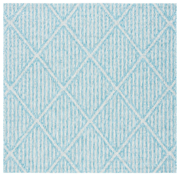 Safavieh Courtyard Elegant Diamond Pattern Indoor/Outdoor Area Rug – Durable, Stylish, And Oeko-tex Certified Aqua ,Grey 88% Polypropylene,12% Polyester Cy8392-37121-5