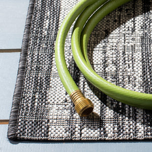 Safavieh Courtyard Contemporary Area Rug - Modern Abstract Design For Indoor & Outdoor Elegance And Comfort Black ,Grey 88% Polypropylene,12% Polyester Cy8393-37621-8