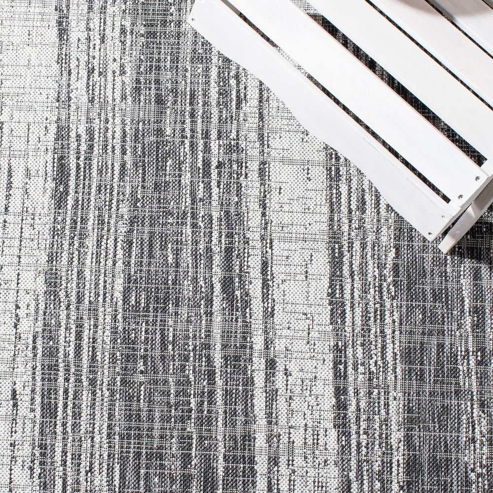 Safavieh Courtyard Contemporary Area Rug - Modern Abstract Design For Indoor & Outdoor Elegance And Comfort Black ,Grey 88% Polypropylene,12% Polyester Cy8393-37621-8