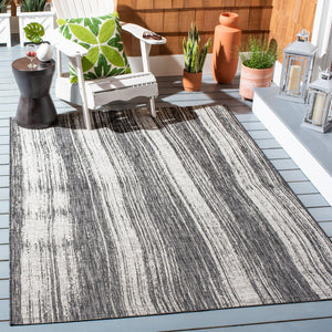 Safavieh Courtyard Contemporary Area Rug - Modern Abstract Design For Indoor & Outdoor Elegance And Comfort Black ,Grey 88% Polypropylene,12% Polyester Cy8393-37621-8