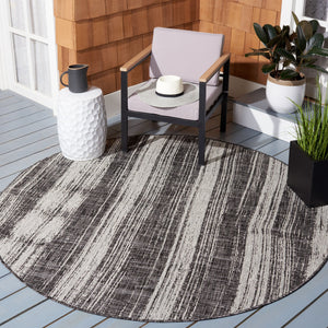 Safavieh Courtyard Contemporary Area Rug - Modern Abstract Design For Indoor & Outdoor Elegance And Comfort Black ,Grey 88% Polypropylene,12% Polyester Cy8393-37621-8